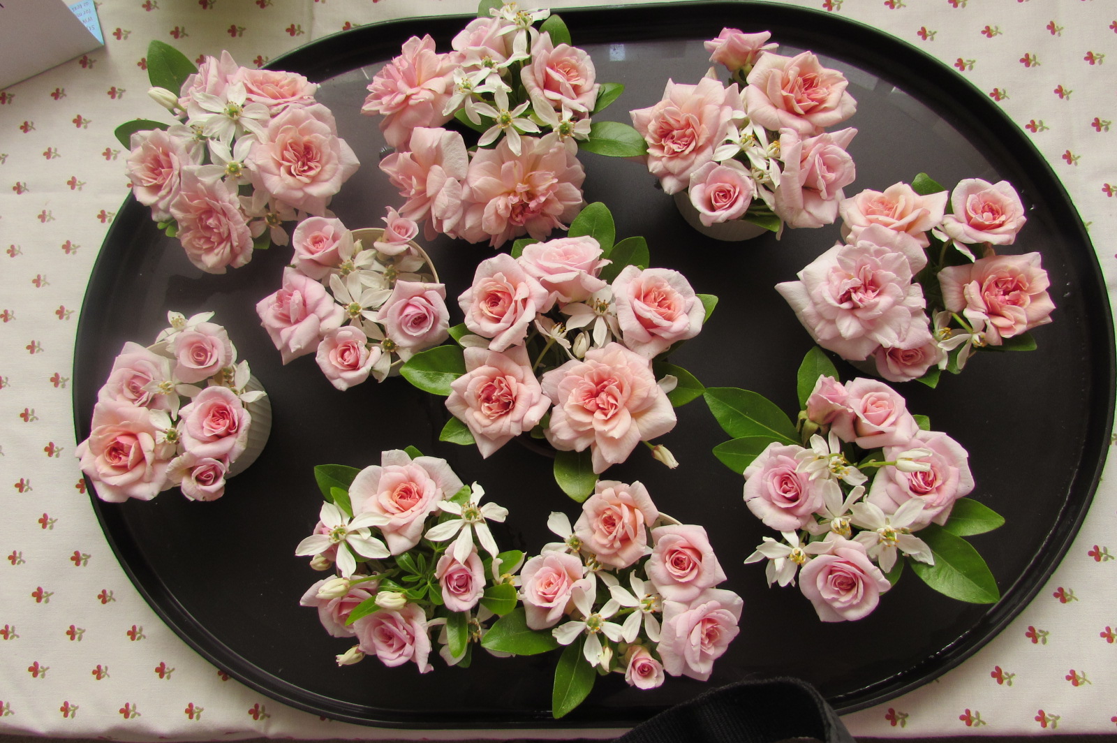 Tray of flowers